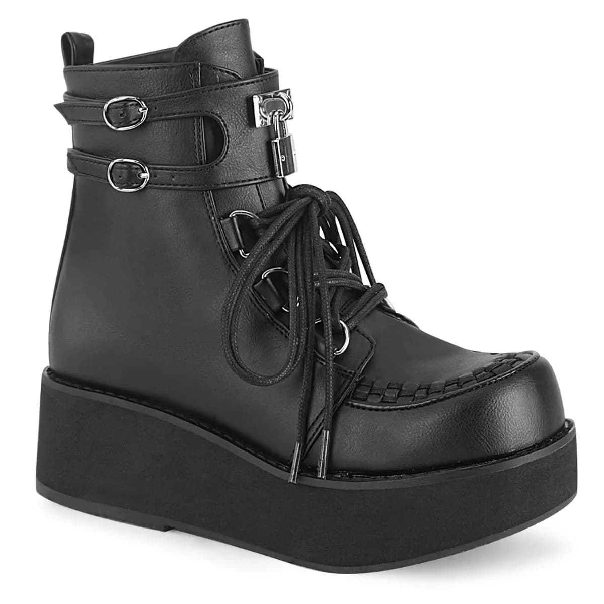 DemoniaCult SPRITE-70 Damen Stiefelette Schwarz  EU 42