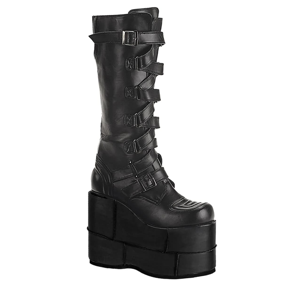 DemoniaCult STACK-308 Unisex Stiefel Schwarz  EU 43