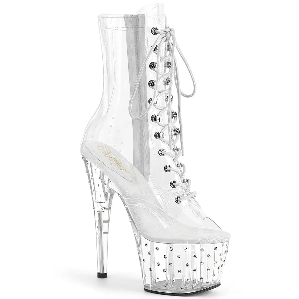 Pleaser STARDUST-1021C-7 Damen Stiefelette Transparent  EU 35