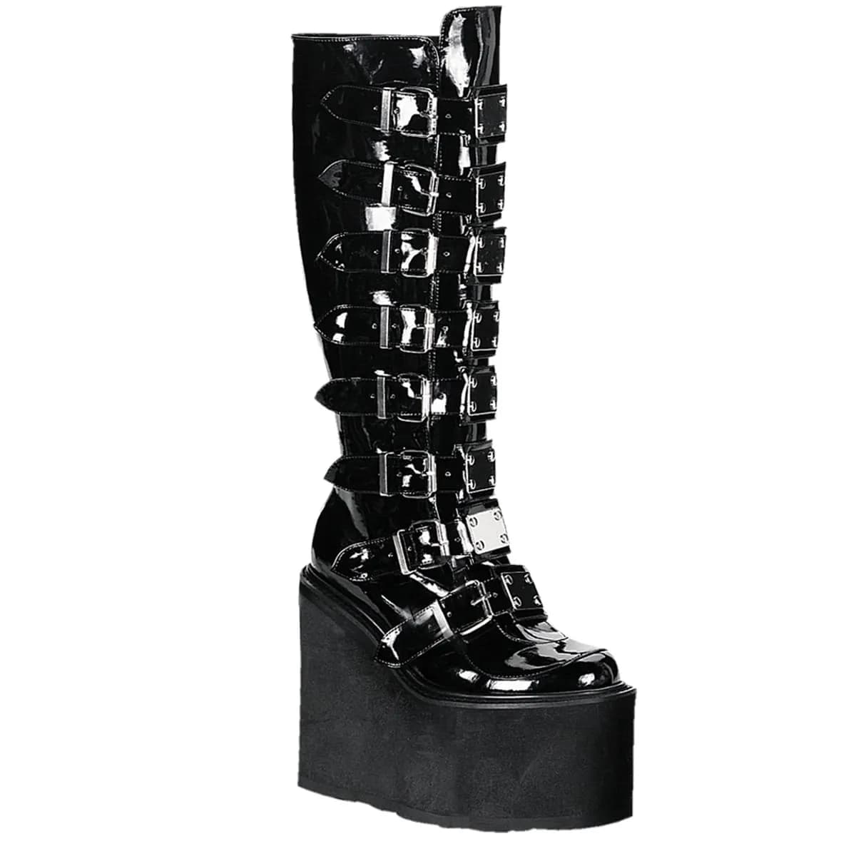 DemoniaCult SWING-815 Damen Stiefel Schwarz Lack EU 40