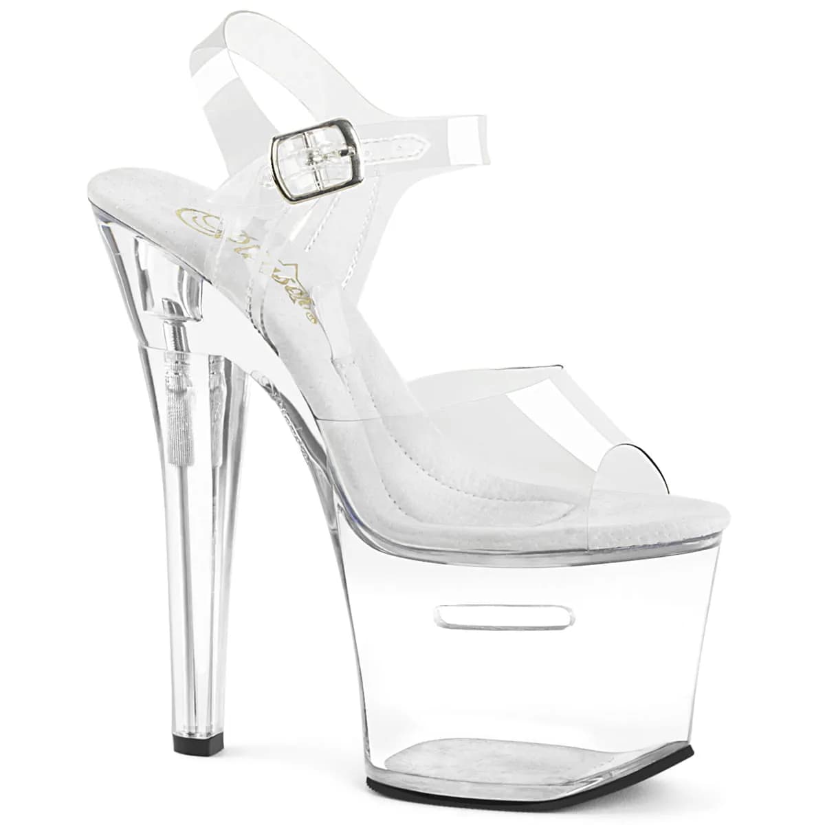 Pleaser TIPJAR-708RAD Damen Sandale Transparent  EU 36