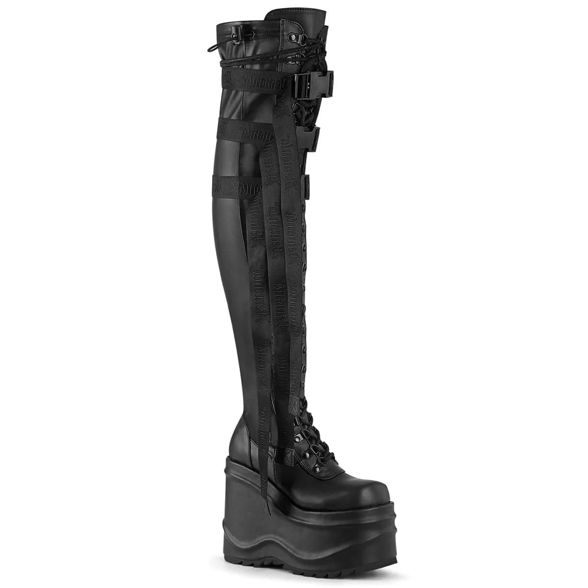 DemoniaCult WAVE-315 Damen Stiefel Schwarz  EU 40