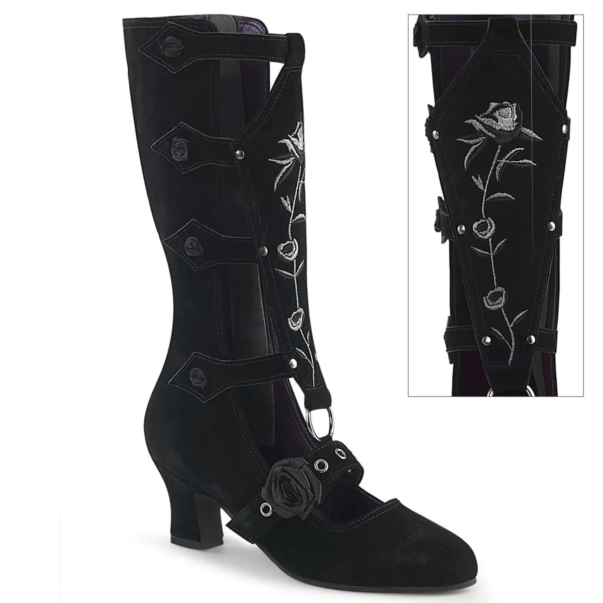 DemoniaCult WHIMSY-118 Damen Stiefel Schwarz  EU 40
