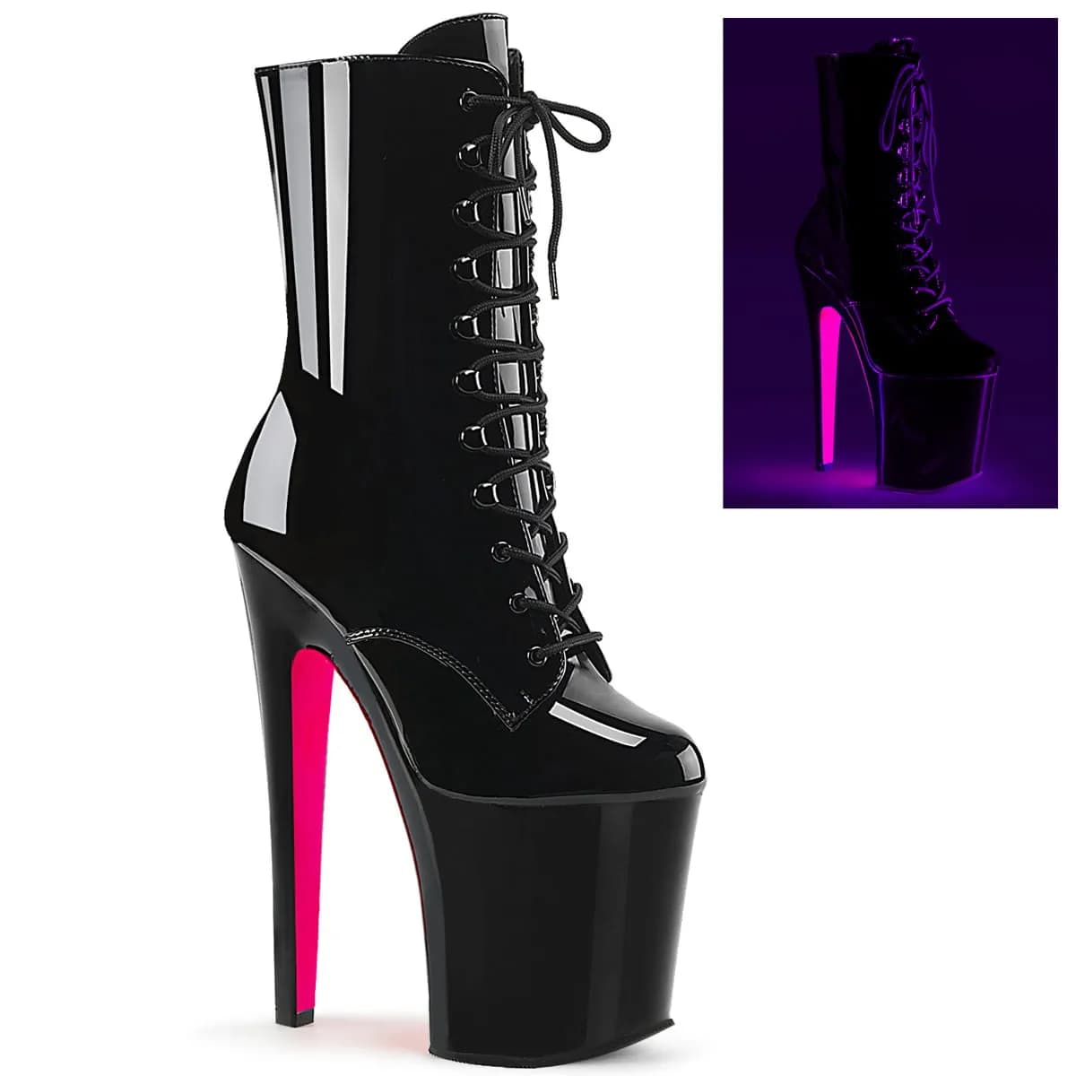 Pleaser XTREME-1020TT Damen Stiefelette Schwarz  EU 43