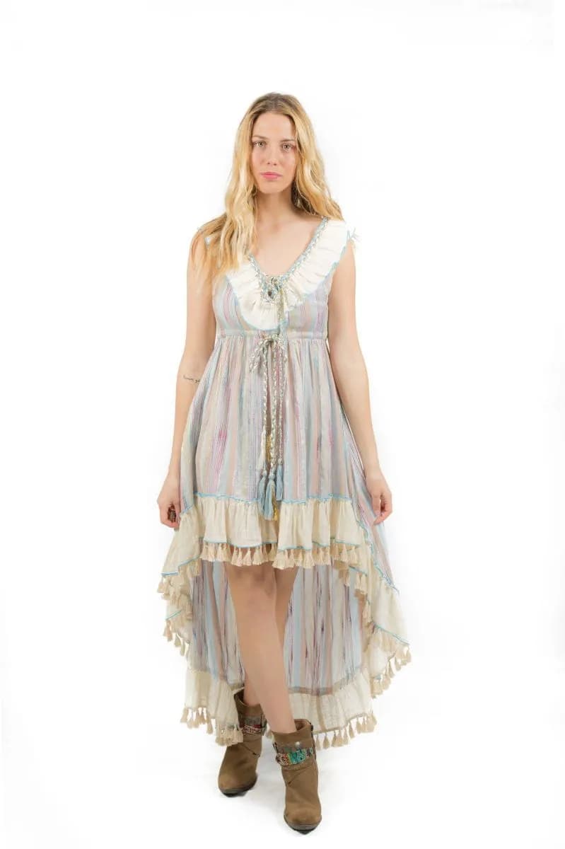 SAVAGE CULTURE Asymmetrisches Kleid Denis Island Azul für stilvolle Looks - M