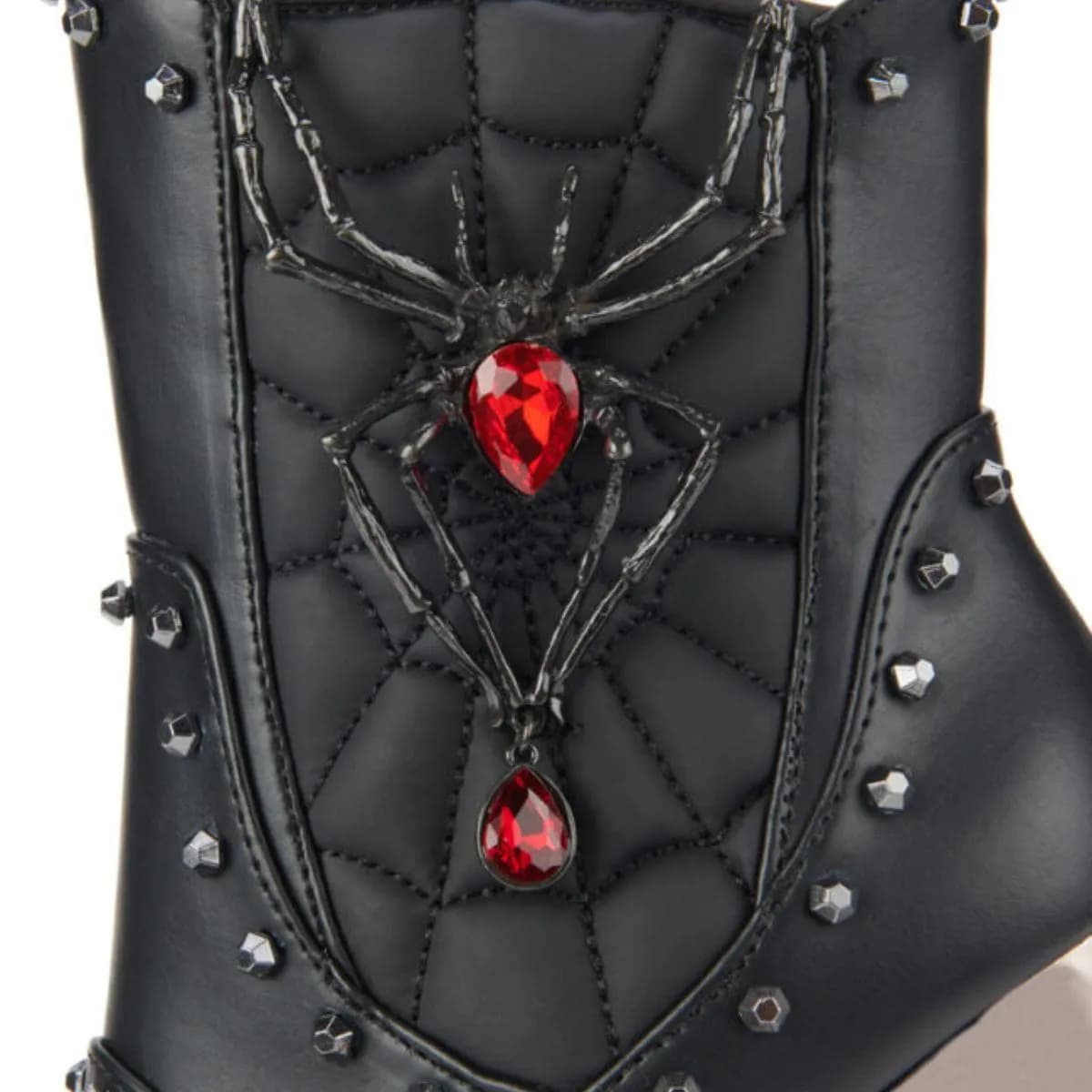 ALCHEMIE & HADES Black Widow Gotic Plateau Stiefelette Schwarz 43
