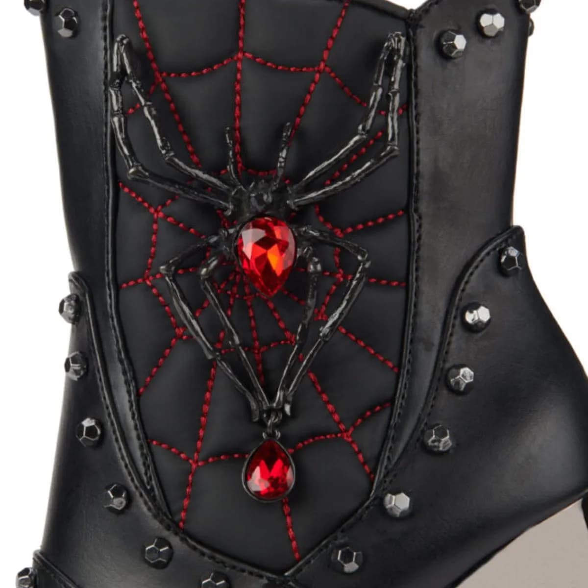 ALCHEMIE & HADES Black Widow Gotic Plateau Stiefelette Rot 38