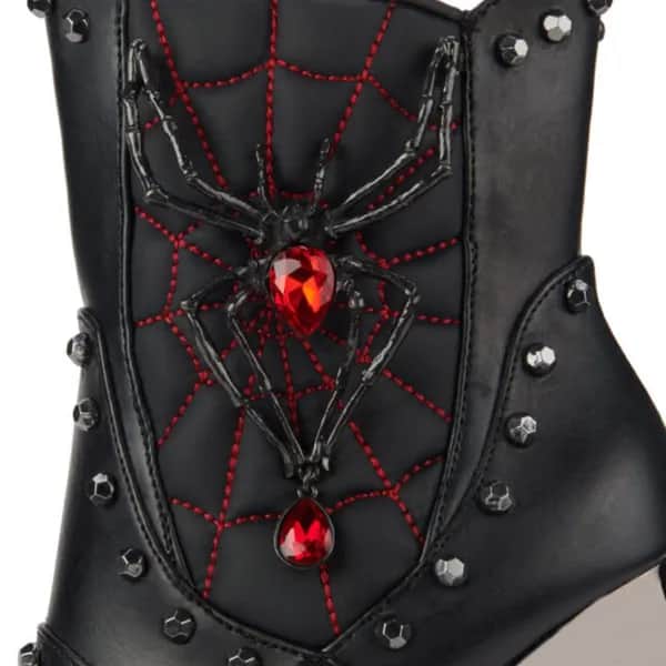ALCHEMIE & HADES Black Widow Gotic Plateau Stiefelette Rot 38