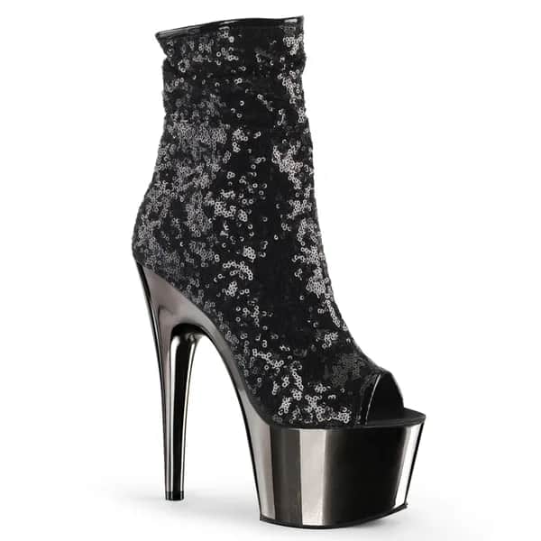 Pleaser ADORE-1008SQ Damen Stiefelette Schwarz EU 39