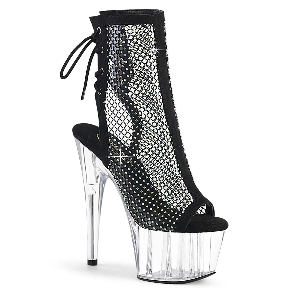 Pleaser ADORE-1018RM Damen Stiefelette Schwarz EU 40