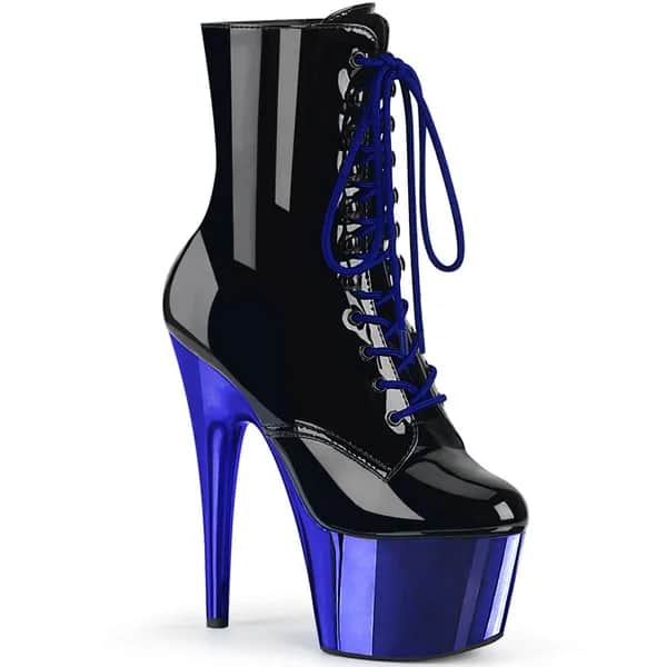 Pleaser ADORE-1020 Damen Stiefelette Schwarz Blau EU 38