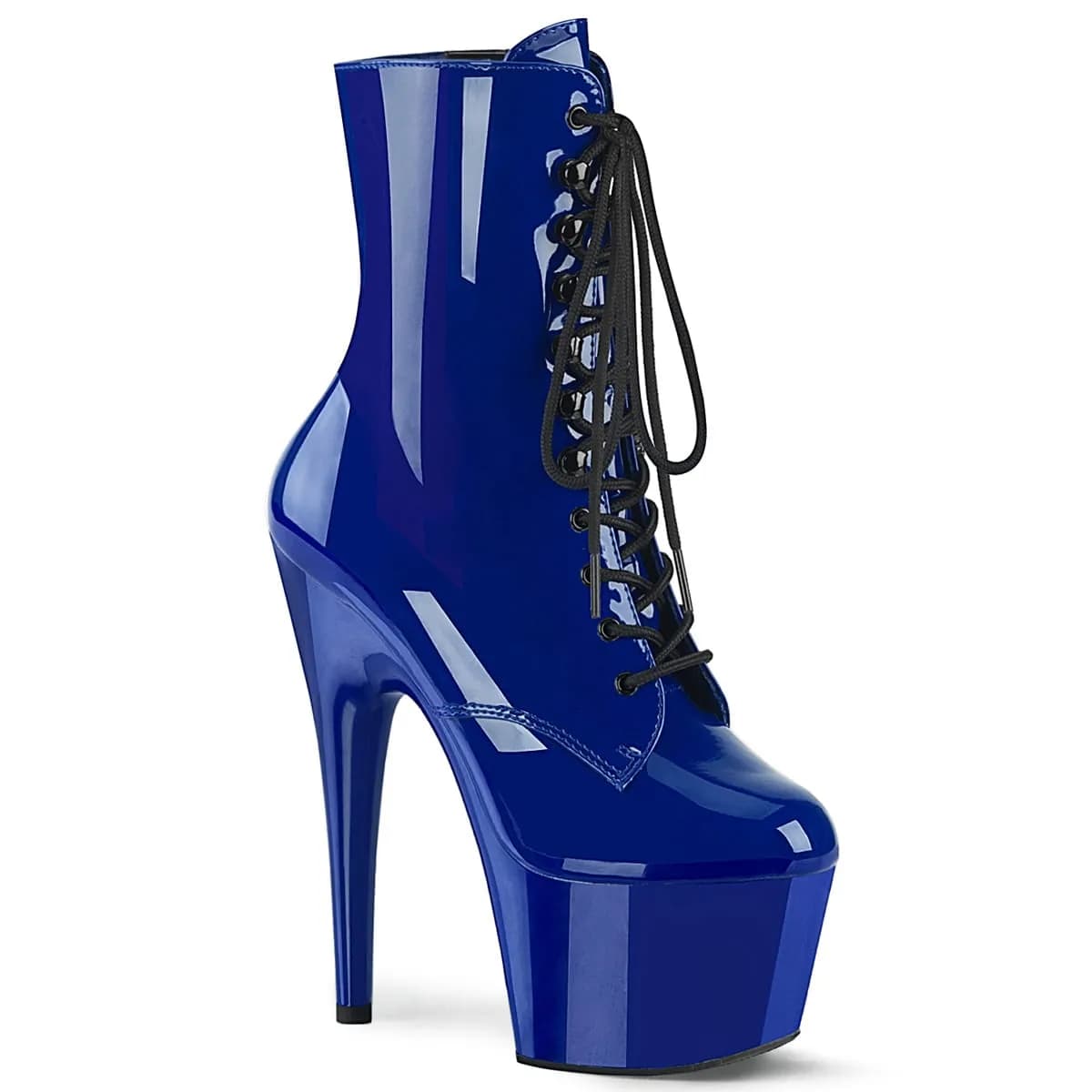 Pleaser ADORE-1020 Damen Stiefelette Blau Lack EU 37