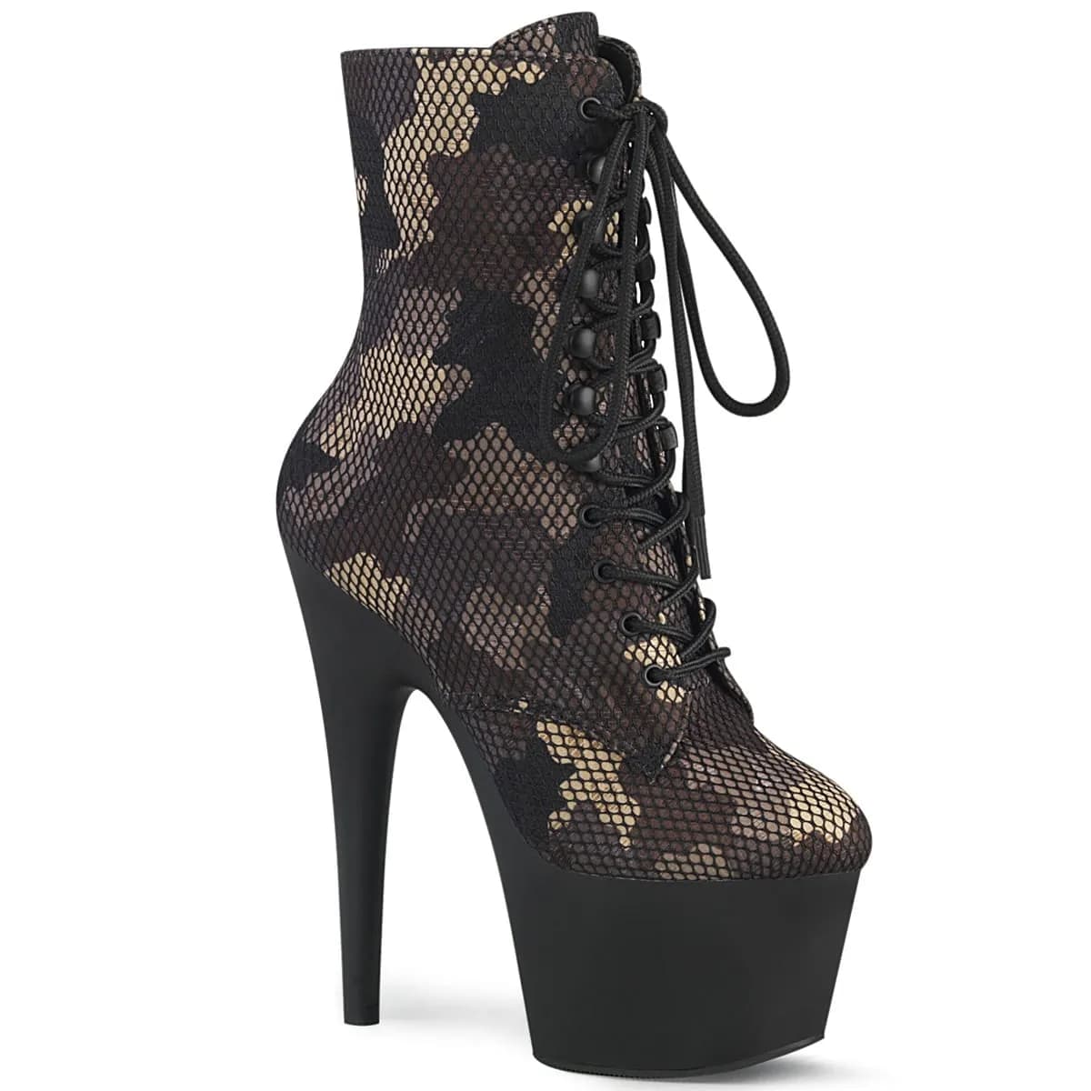 Pleaser ADORE-1020CM Damen Stiefelette Grün Camouflage EU 41