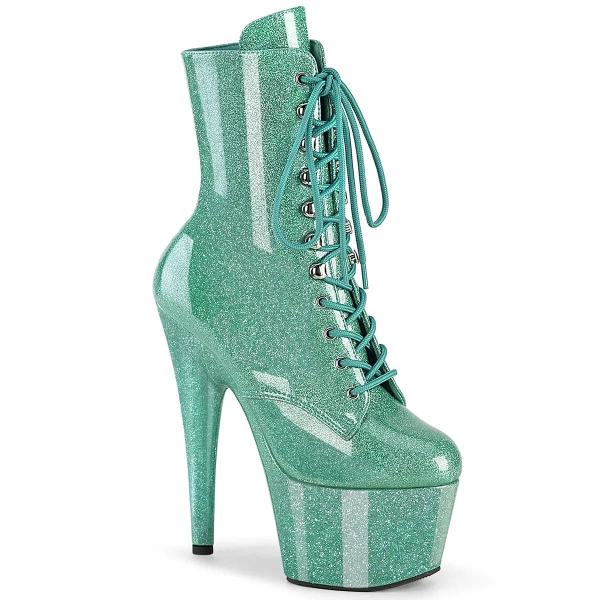 Pleaser ADORE-1020GP Damen Stiefelette Aqua Lack EU 43