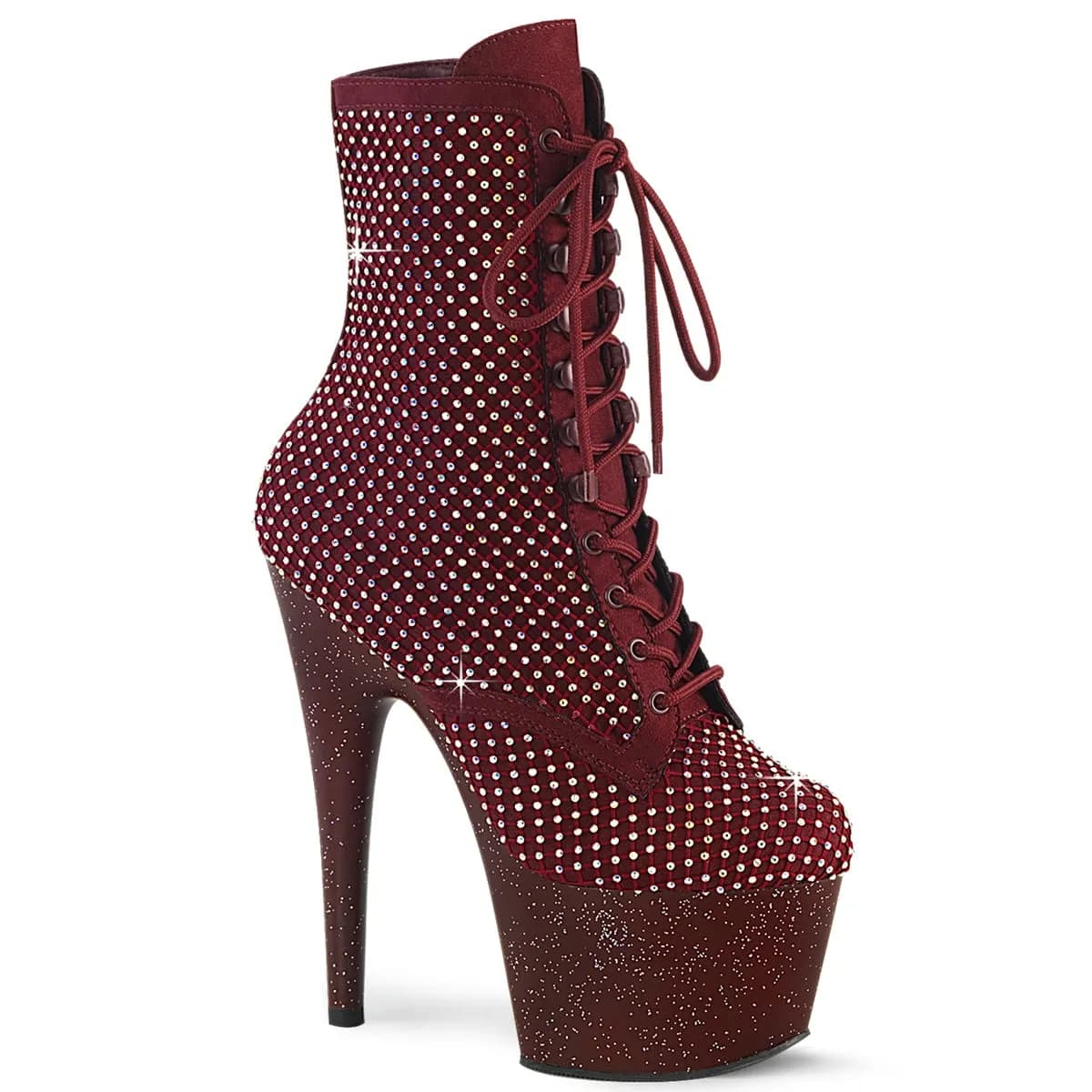 Pleaser ADORE-1020RM Damen Stiefelette Dunkelrot EU 41