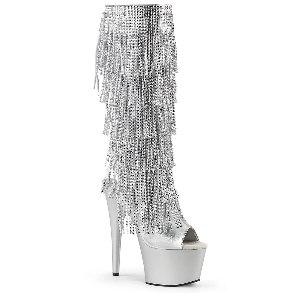 Pleaser ADORE-2024RSF Damen Stiefel Silber EU 41