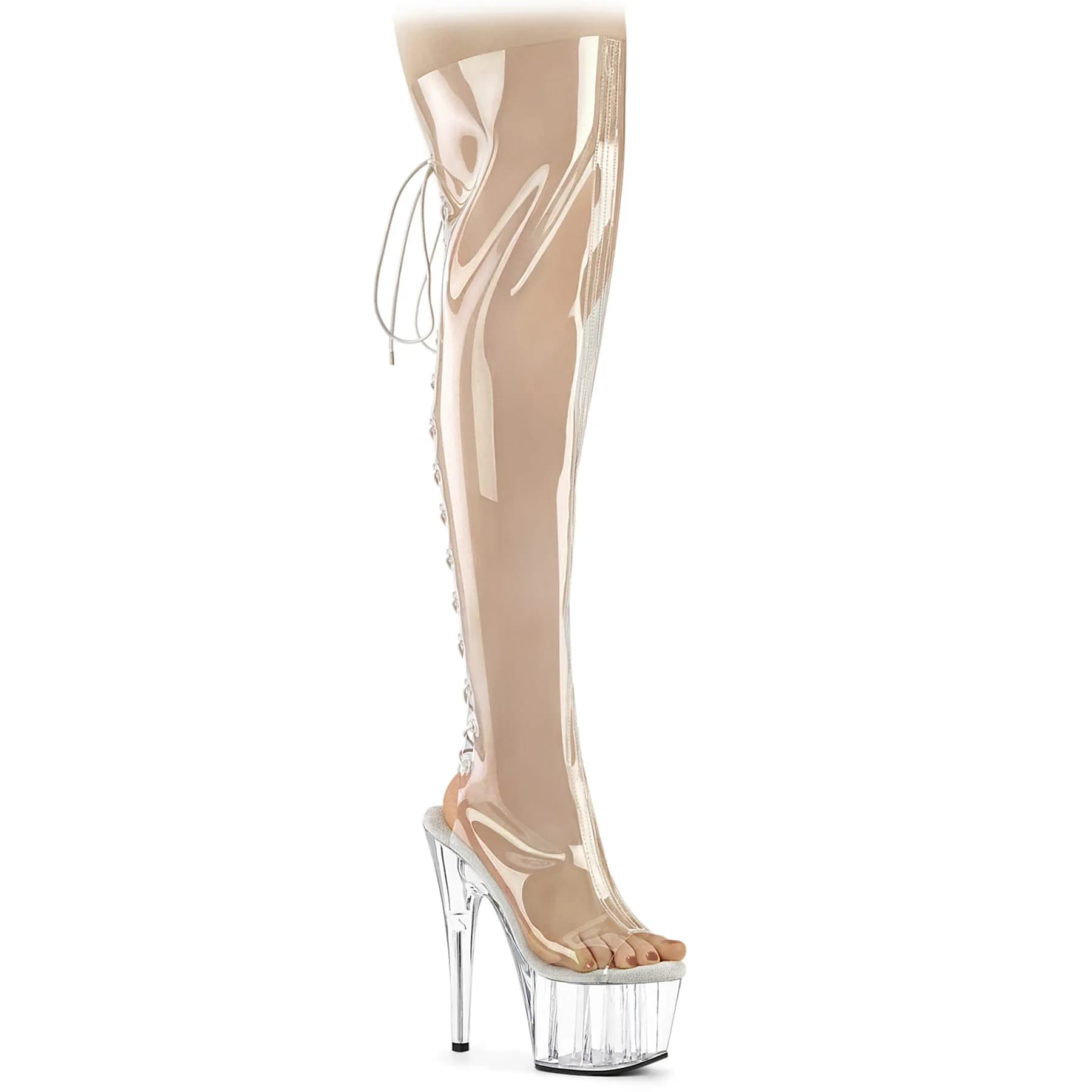 Pleaser ADORE-3019C Damen Stiefel Transparent EU 42