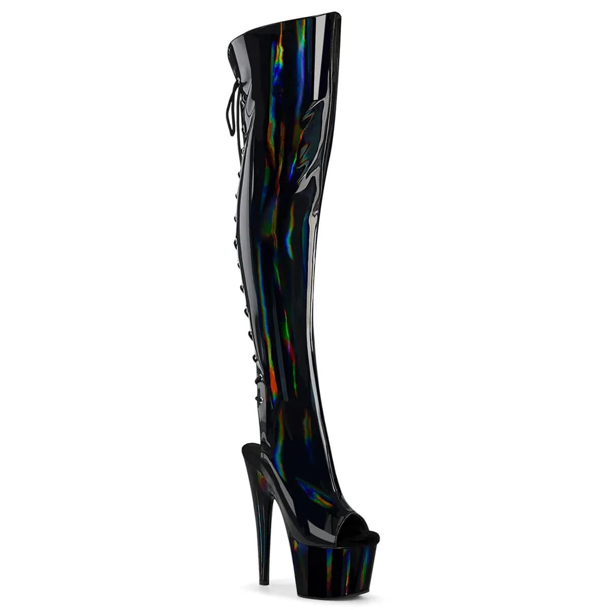 Pleaser ADORE-3019HWR Damen Stiefel Schwarz EU 37