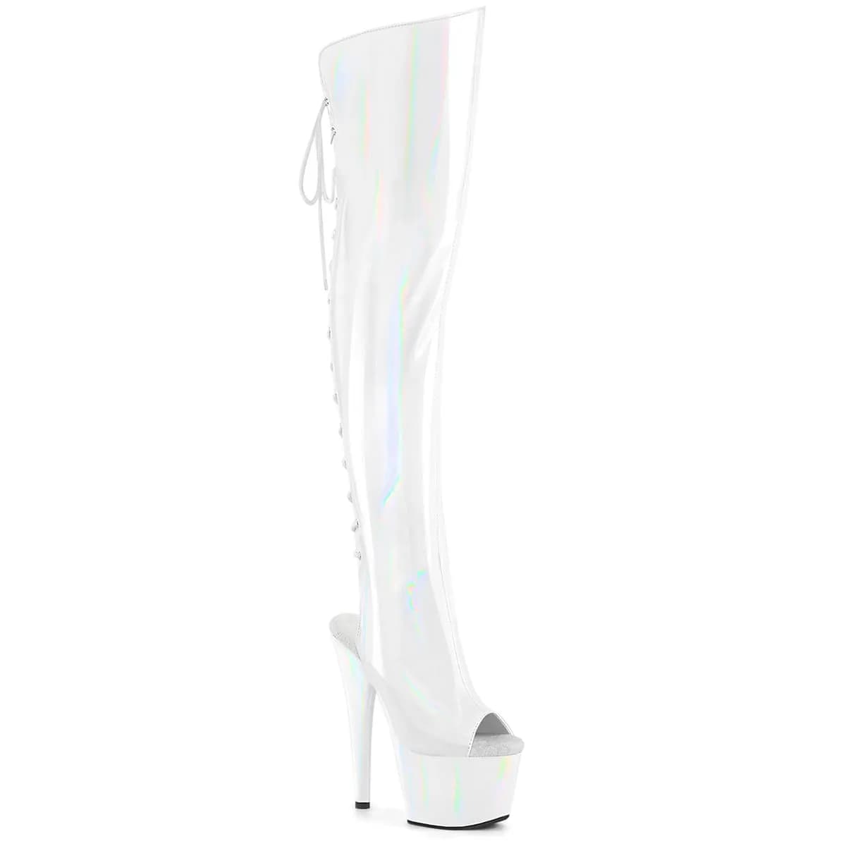 Pleaser ADORE-3019HWR Damen Stiefel Weiß EU 42