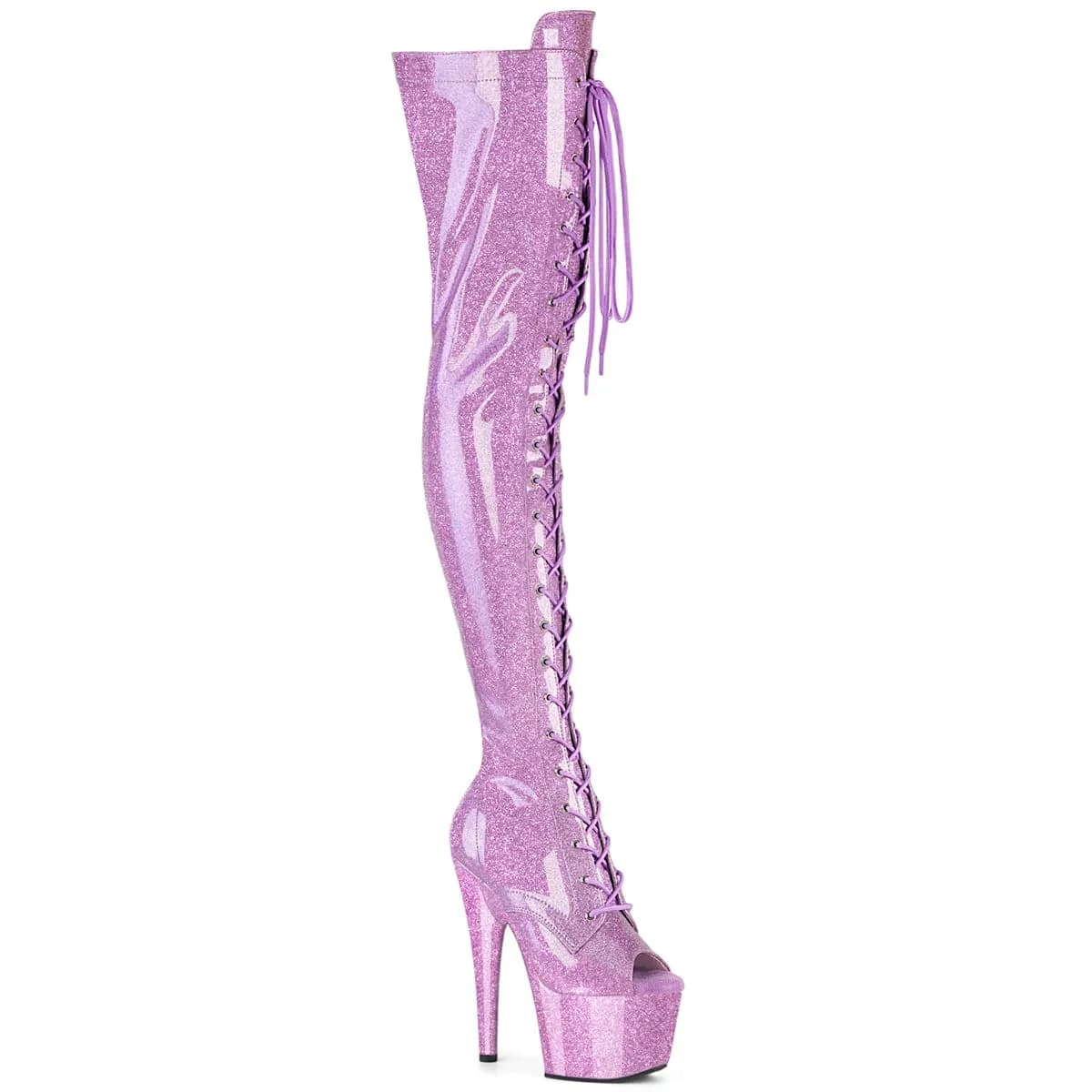 Pleaser ADORE-3021GP Damen Stiefel Flieder Lack EU 36