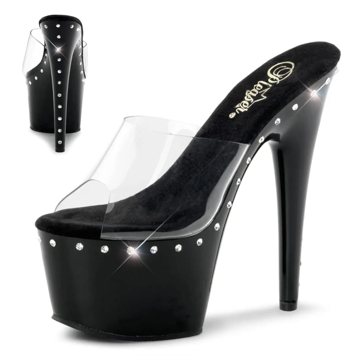 Pleaser ADORE-701LS Damen Slipper Transparent EU 37