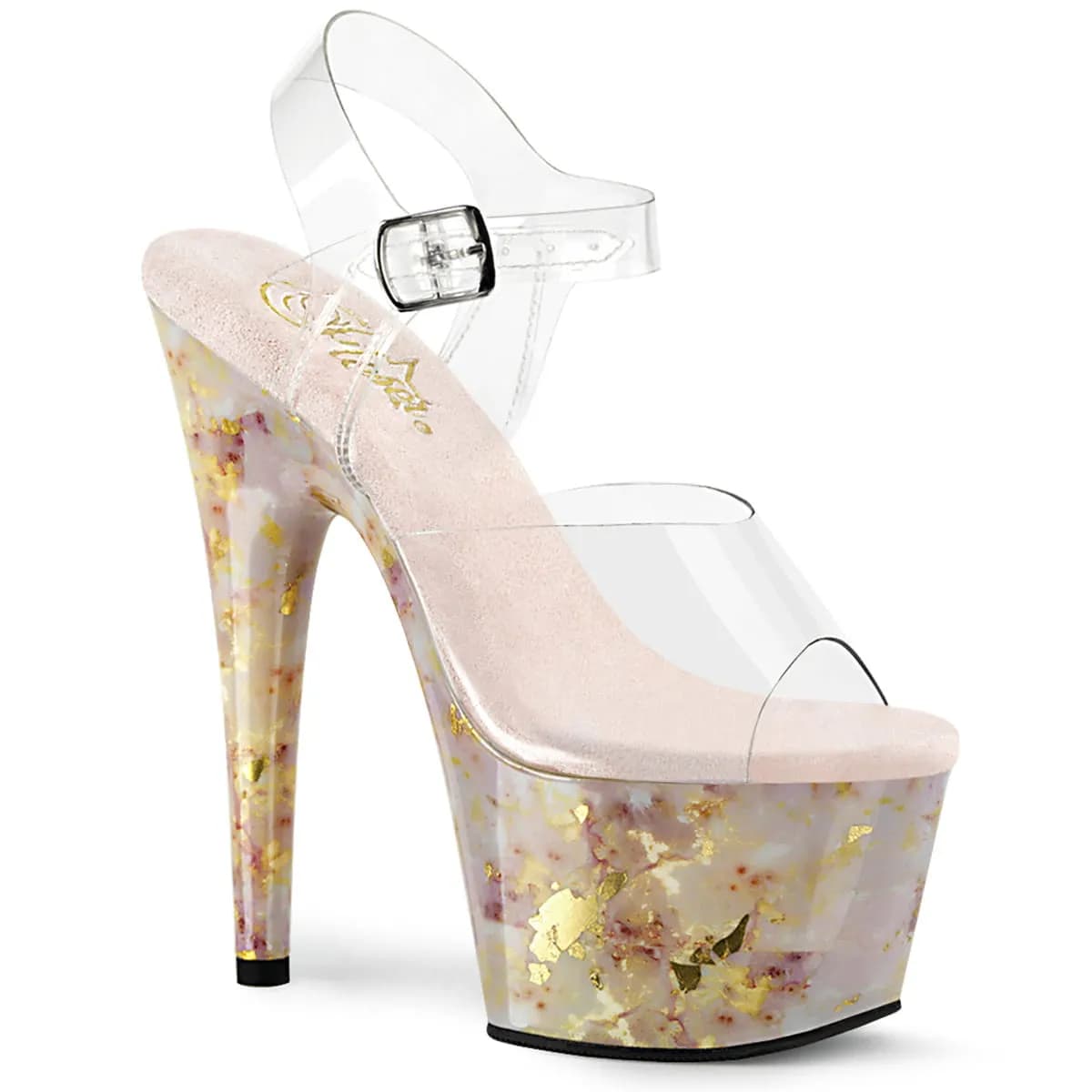 Pleaser ADORE-708MB Damen Sandale Transparent EU 35