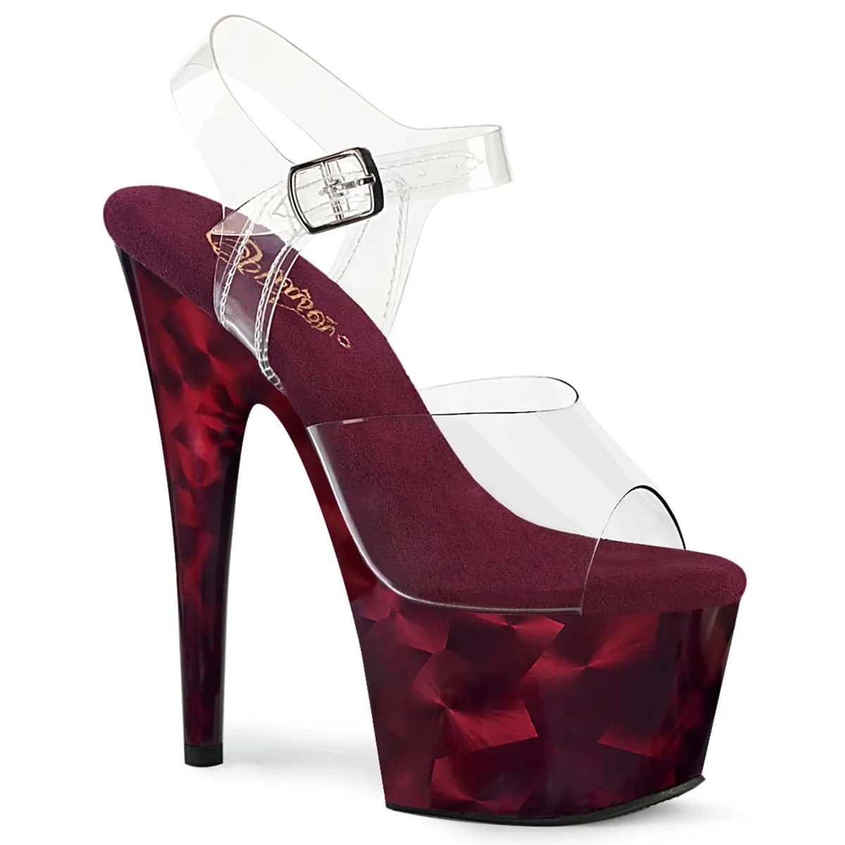 Pleaser ADORE-708MPP Damen Sandale Transparent EU 37
