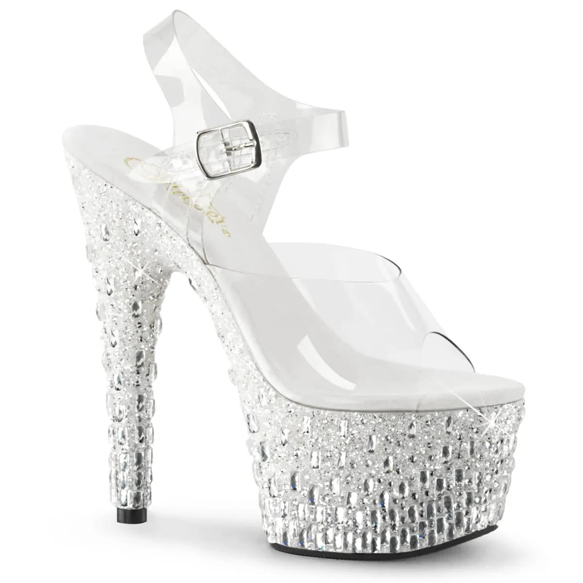 Pleaser ADORE-708MR-5 Damen Sandale Transparent EU 36