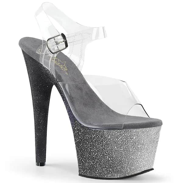 Pleaser ADORE-708OMBRE Damen Sandale Transparent EU 42