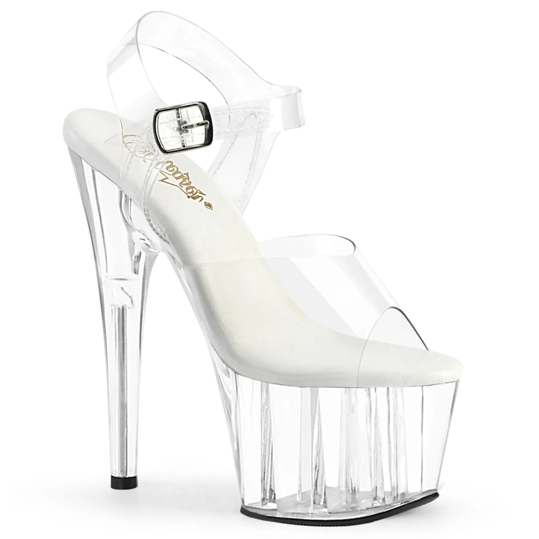 Pleaser ADORE-708VL Damen Sandale Transparent EU 35