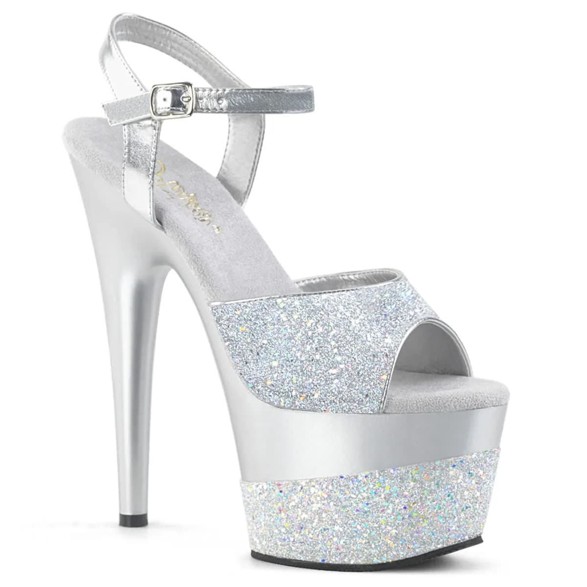 Pleaser ADORE-709-2G Damen Sandale Silber Mehrfarbig EU 35