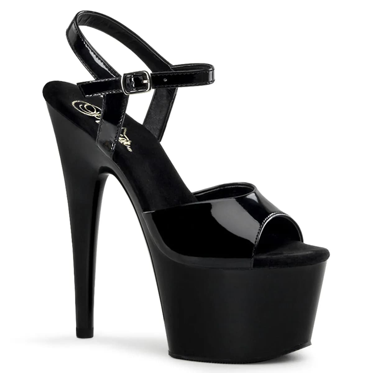 Pleaser ADORE-709 Damen Sandale Schwarz Lack EU 38