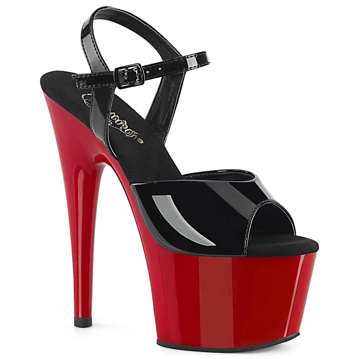 Pleaser ADORE-709 Damen Sandale Schwarz Rot EU 35