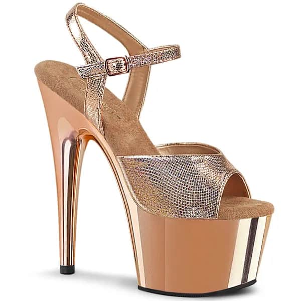 Pleaser ADORE-709 Damen Sandale Roségold EU 40