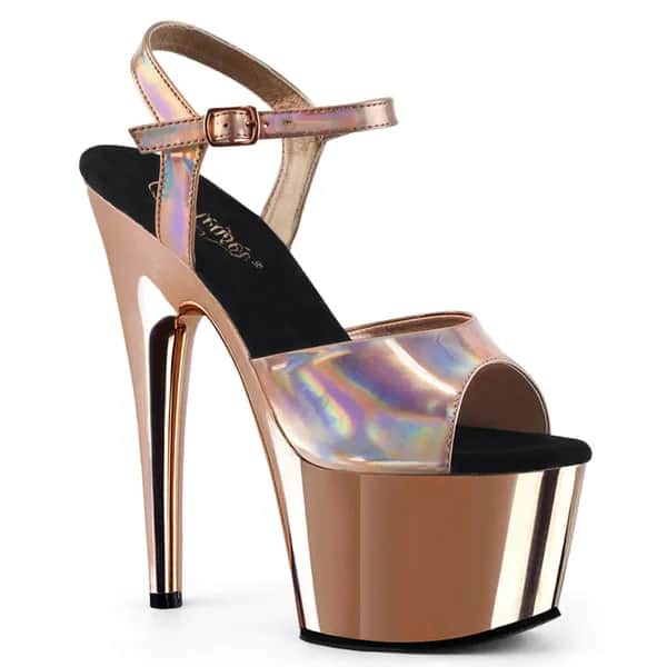Pleaser ADORE-709HGCH Damen Sandale Roségold EU 36