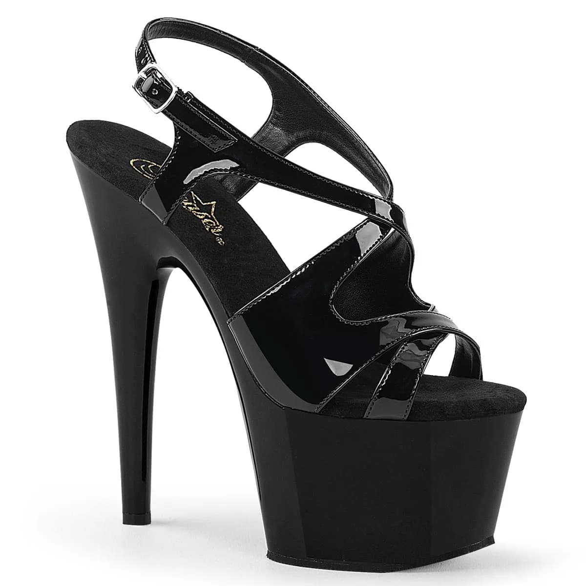 Pleaser ADORE-730 Damen Sandale Schwarz Lack EU 35