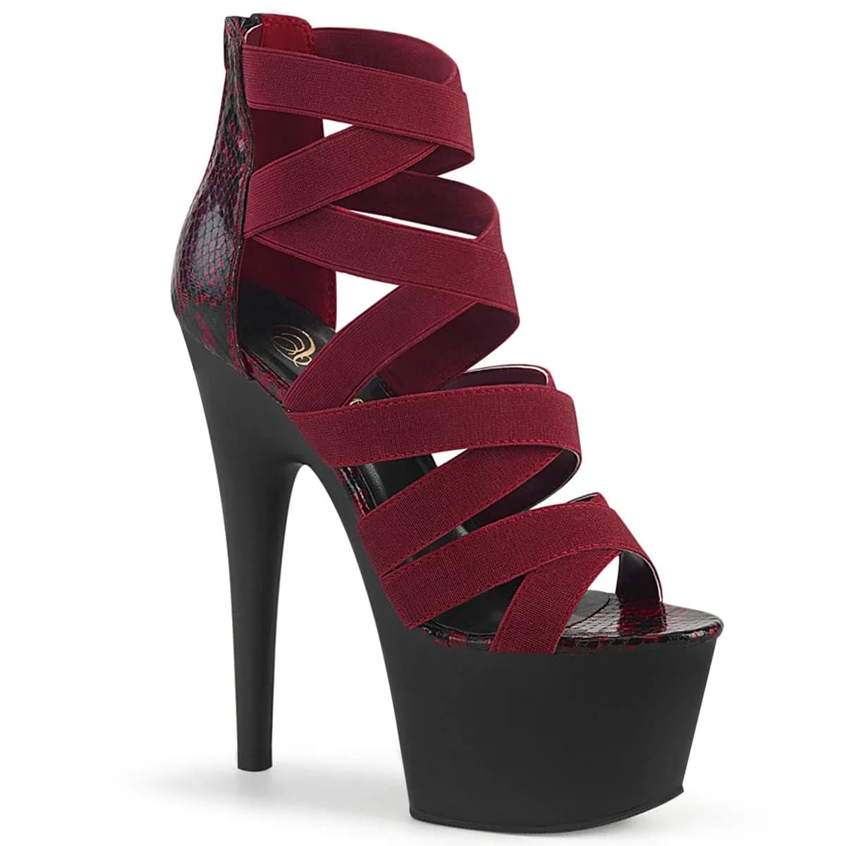 Pleaser ADORE-748SP Damen Sandale Dunkelrot EU 35