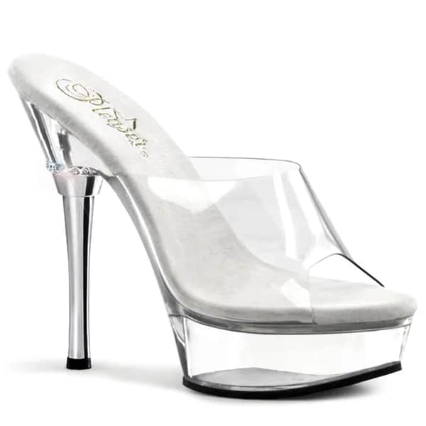 Pleaser ALLURE-601 Damen Sandale Transparent EU 37