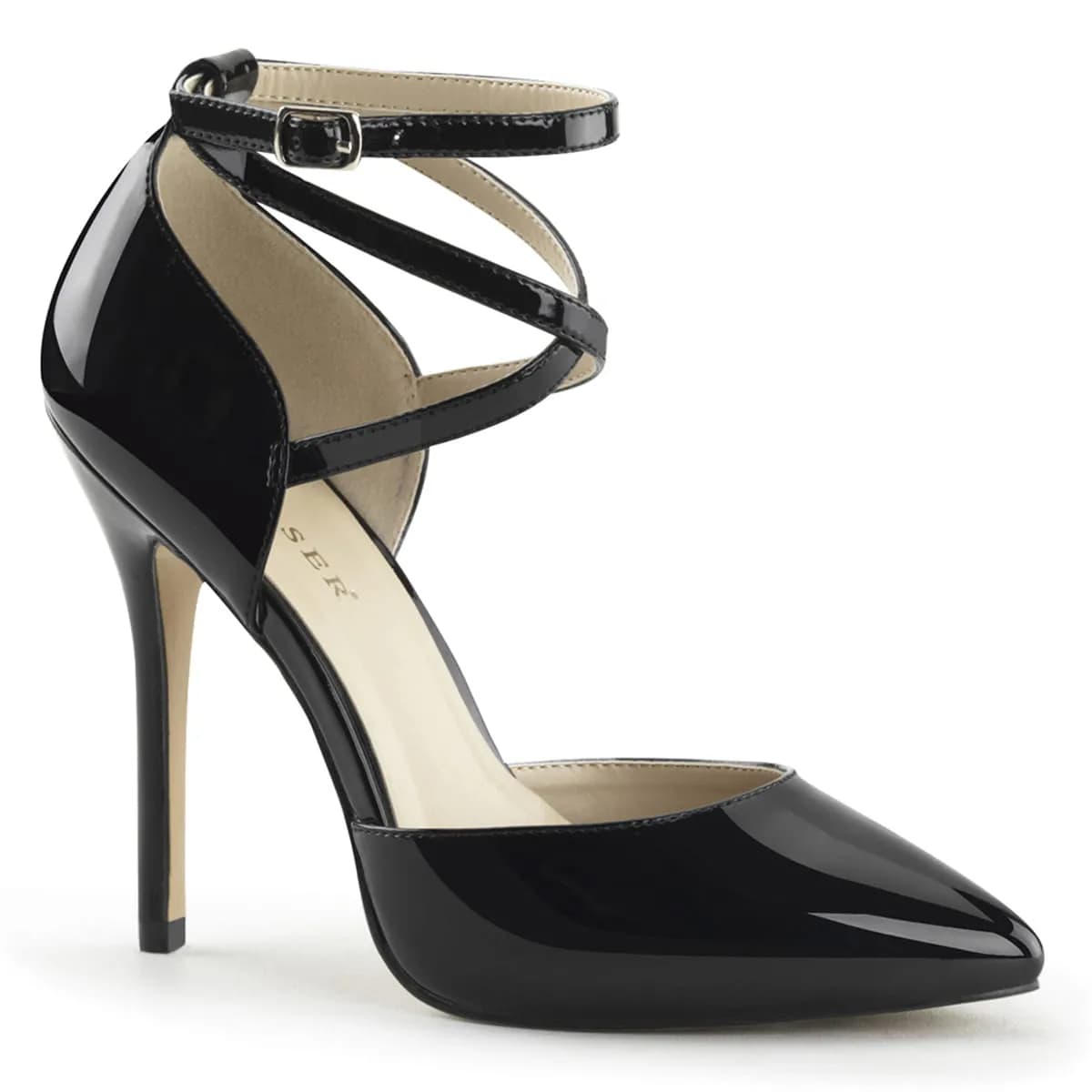 Pleaser AMUSE-25 Damen Pumps Schwarz EU 44
