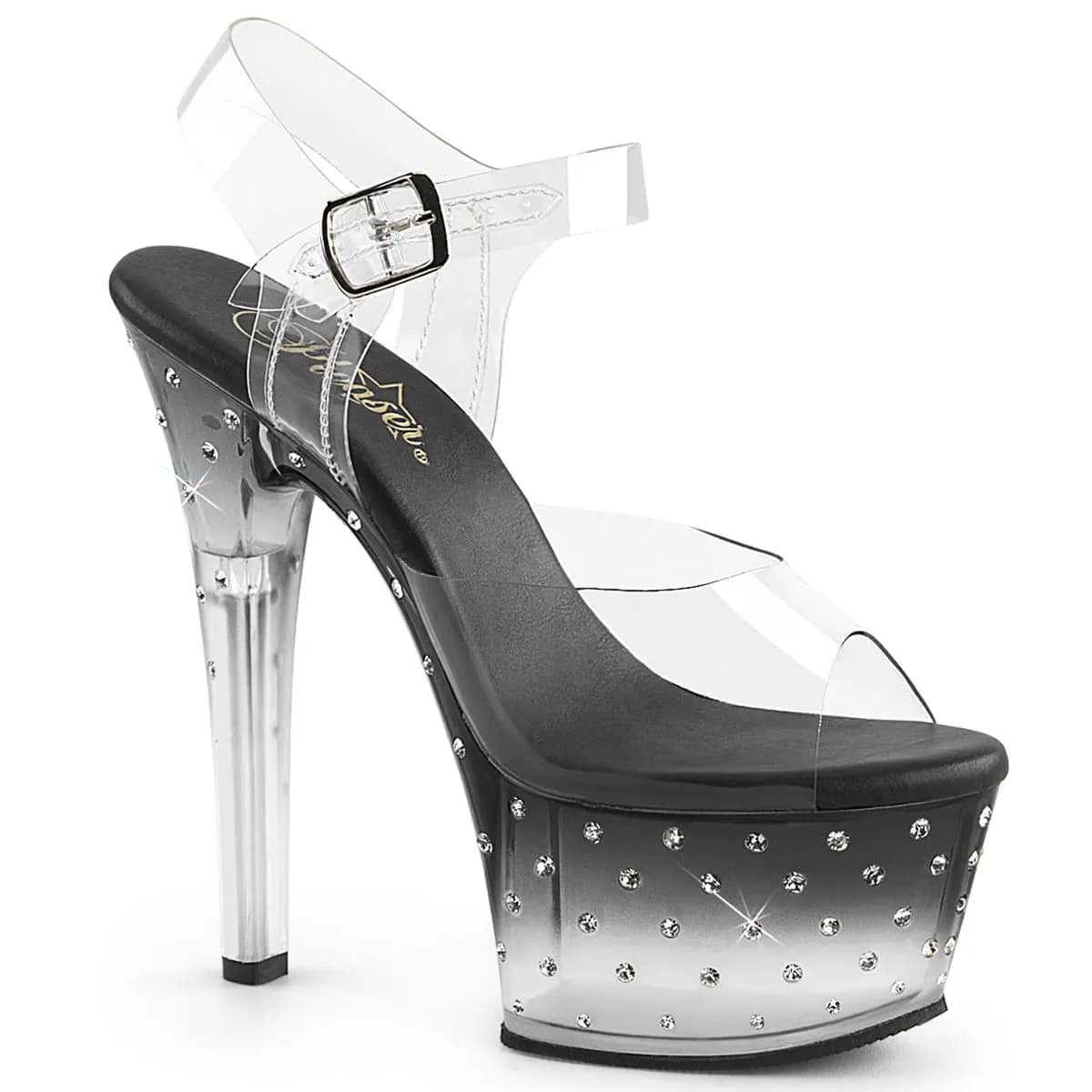 Pleaser ASPIRE-608STD Damen Sandale Transparent