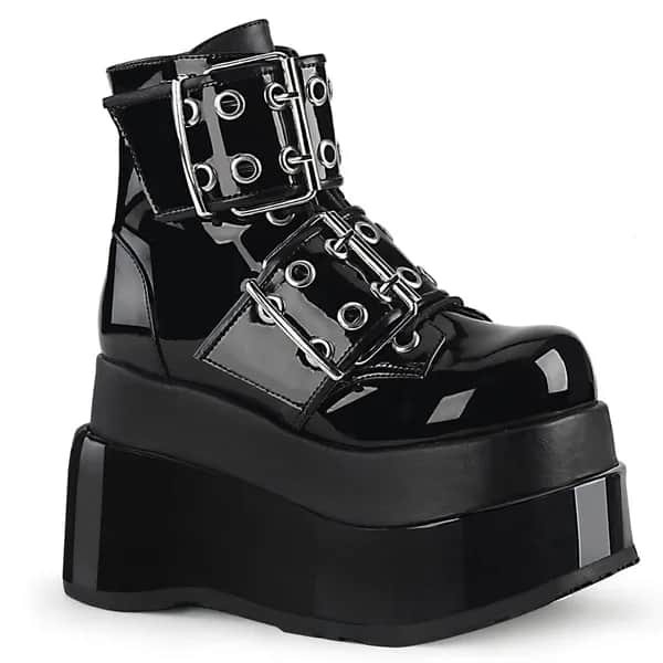 DemoniaCult BEAR-104 Damen Stiefelette Schwarz Lack EU 42