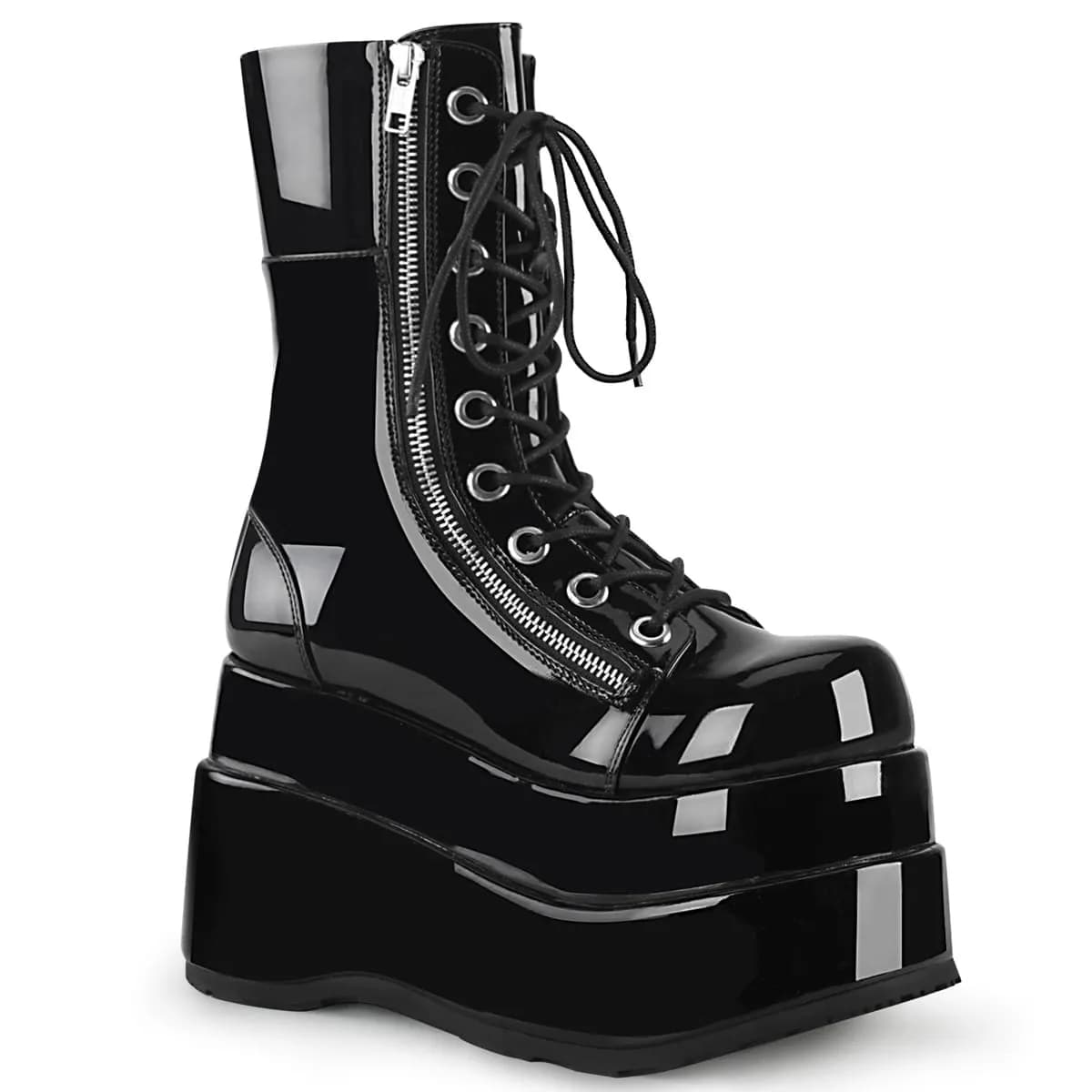 DemoniaCult BEAR-265 Damen Stiefel Schwarz Lack EU 41