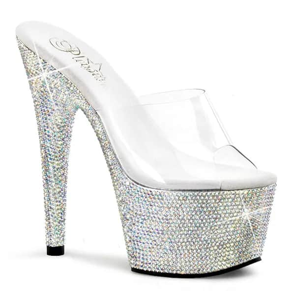 Pleaser BEJEWELED-701DM Damen Slipper Transparent EU 40