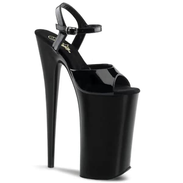 Pleaser BEYOND-009 Damen Sandale Schwarz Glanz EU 35