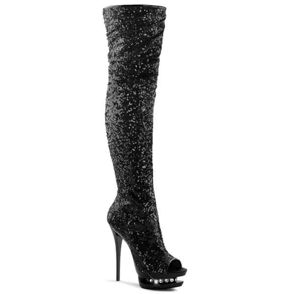 Pleaser BLONDIE-R-3011 Damen Stiefel Schwarz EU 35