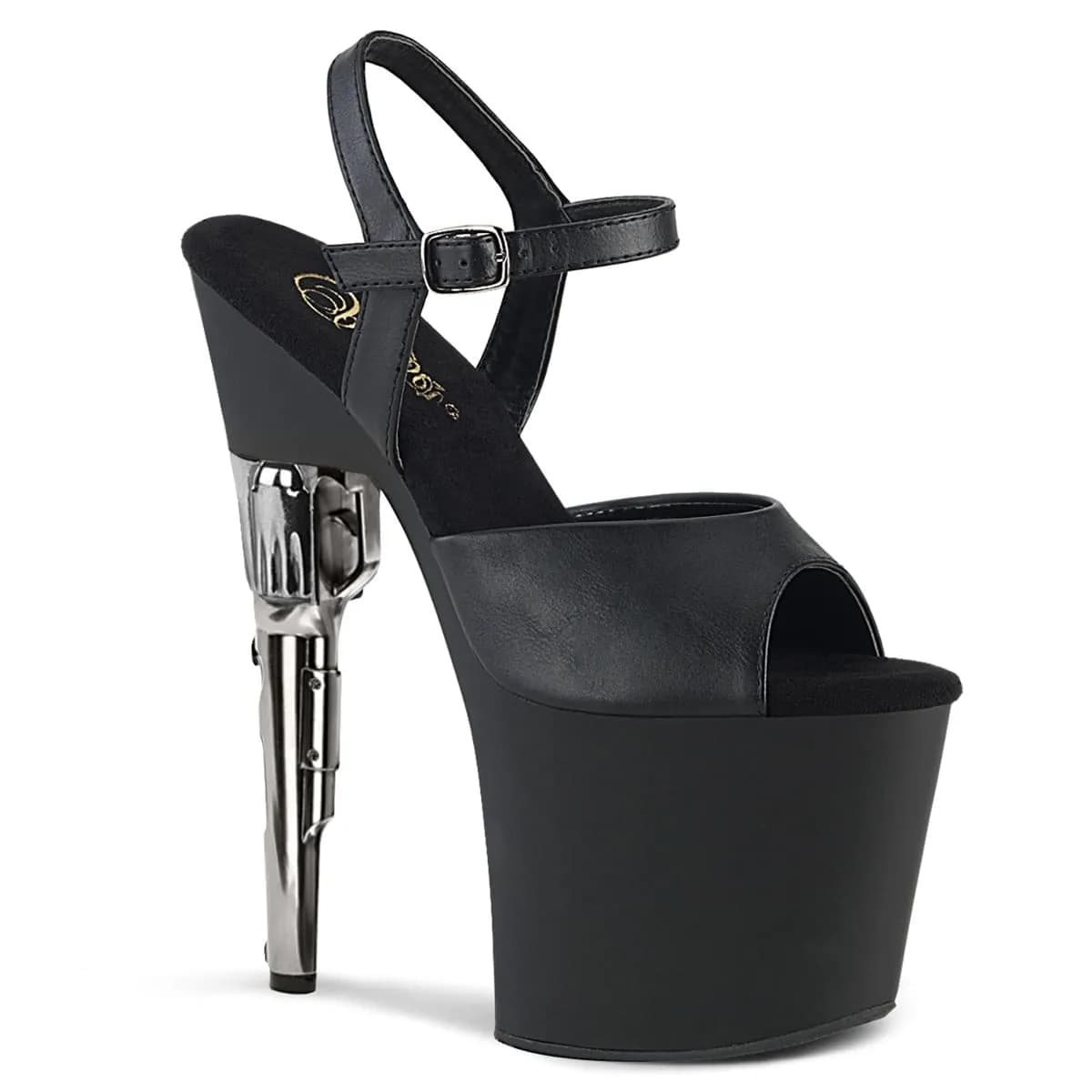 Pleaser BONDGIRL-709 Damen Sandale Schwarz Matt EU 35