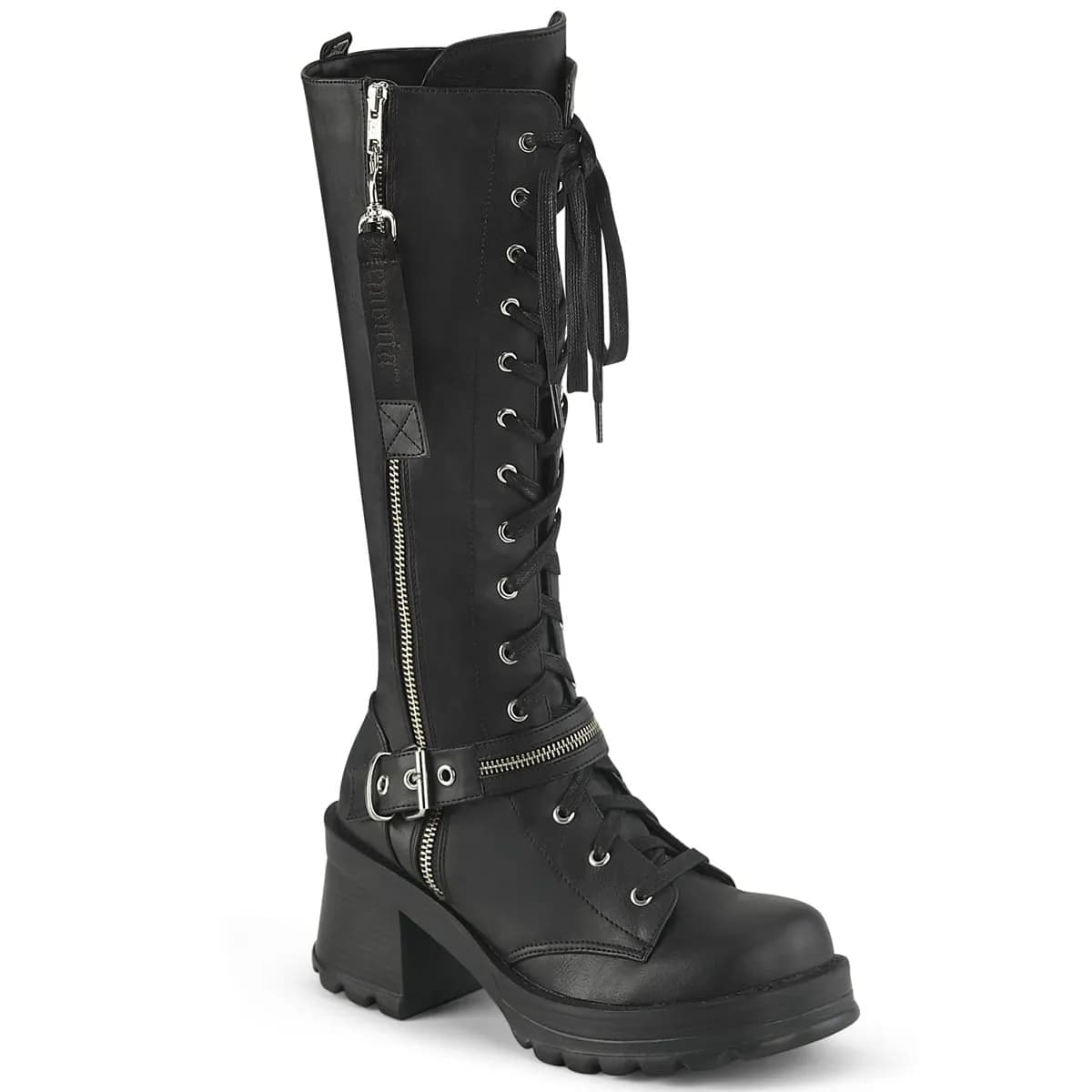 DemoniaCult BRATTY-206 Damen Stiefel Schwarz EU 39