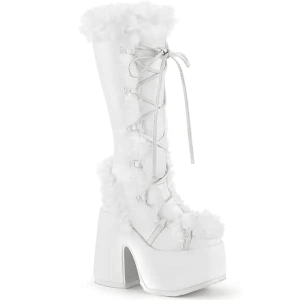 DemoniaCult CAMEL-311 Damen Stiefel Weiß EU 37