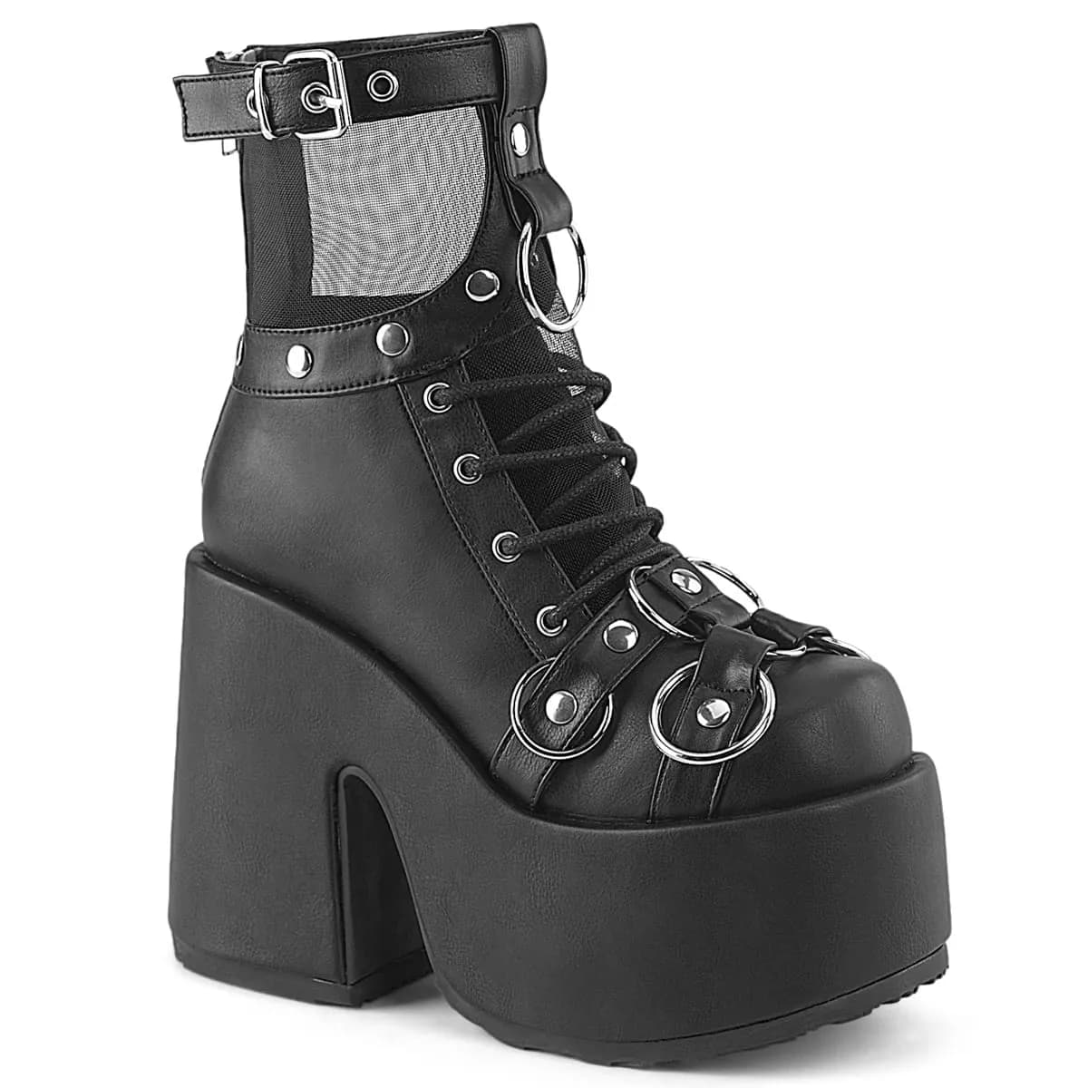 DemoniaCult CAMEL-52 Damen Stiefelette Schwarz EU 38