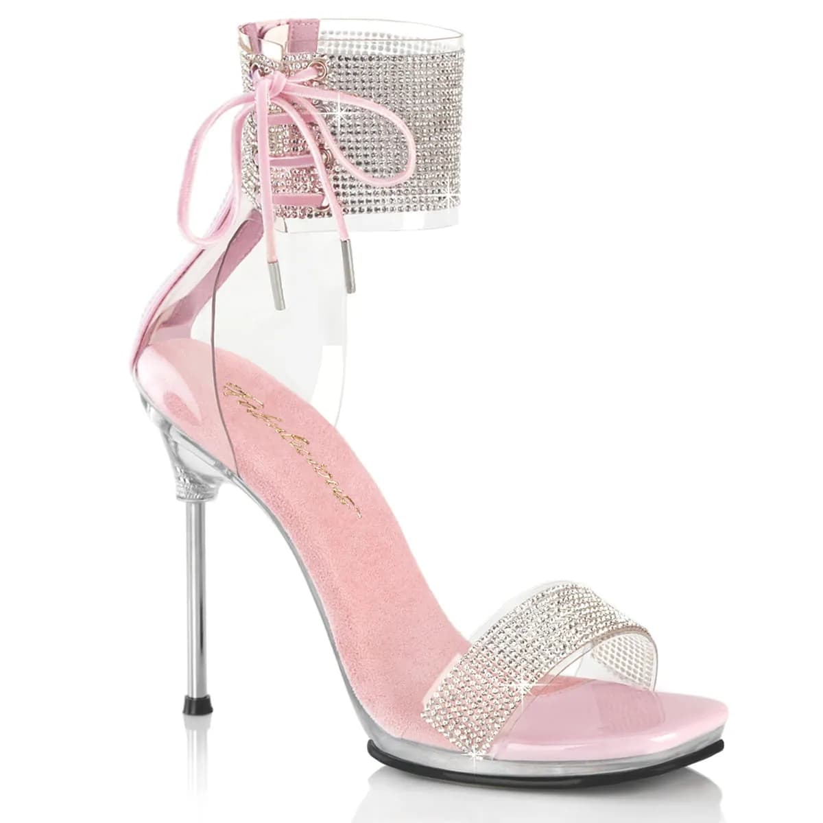 Fabulicious CHIC-47 Damen Sandale Transparent Rosa EU 35